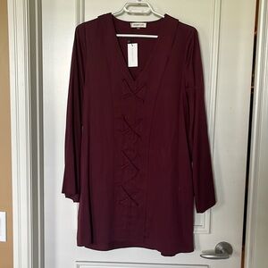 Great fall dress. Burgundy. Size small.